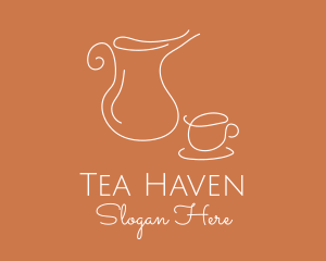 Tea Cup Pitcher logo design