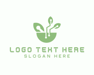Bioengineering - Leaf Plant Biotechnology logo design