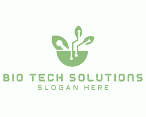 Biology - Leaf Plant Biotechnology logo design