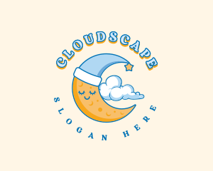 Dreamy Moon Cloud logo design