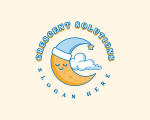 Dreamy Moon Cloud logo design