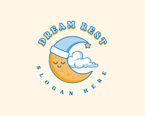 Dreamy Moon Cloud logo design