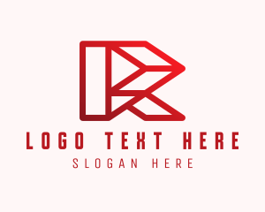 Technology Geometric Letter R Logo