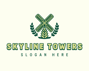 Agricultural Windmill Tower logo design