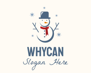 Winter Christmas Snowman  Logo