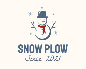 Winter Christmas Snowman  logo design