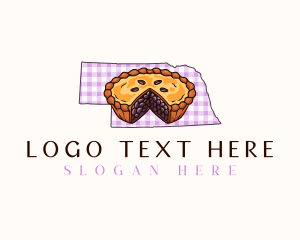 Map - Nebraska Raisin Pie logo design