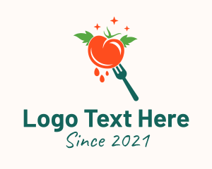 Fresh - Fresh Tomato Fork logo design