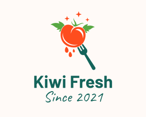 Fresh Tomato Fork  logo design