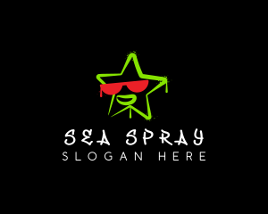 Star Sunglasses Graffiti logo design