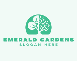 Environmental Nature Tree logo design