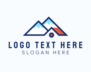 Lodging - Mountain Peak House logo design