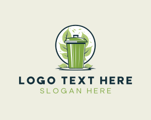 Recycling Bin - Eco Trash Bin Sanitation logo design