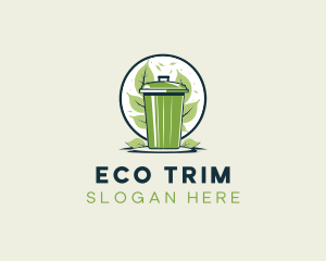 Eco Trash Bin Sanitation logo design