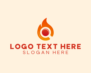 Search Engine - Fire Search Engine logo design