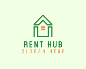 Rent - Builder House Architect logo design