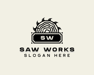 Circular Saw Woodwork logo design