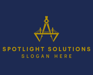 Golden Compass Bridge logo design