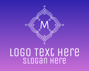 Mysterious - White Pattern Lettermark logo design