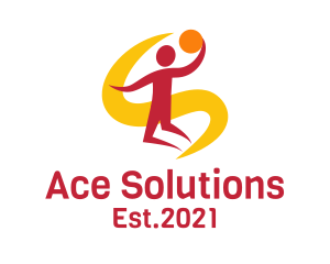Ace - Jumping Basketball Player logo design