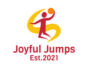 Jumping Basketball Player logo design