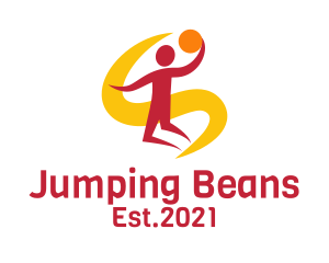 Jumping Basketball Player logo design