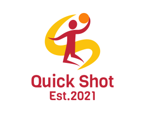 Shot - Jumping Basketball Player logo design