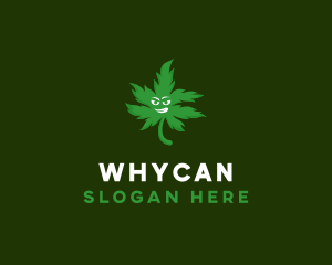 Green Weed Leaf Logo