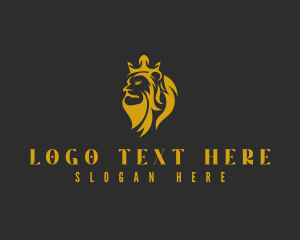 Fierce - Golden Crown Lion logo design
