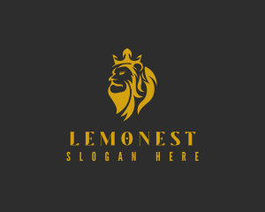 Lion - Golden Crown Lion logo design