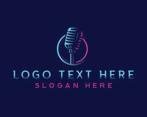 Audio - Audio Podcast Microphone logo design