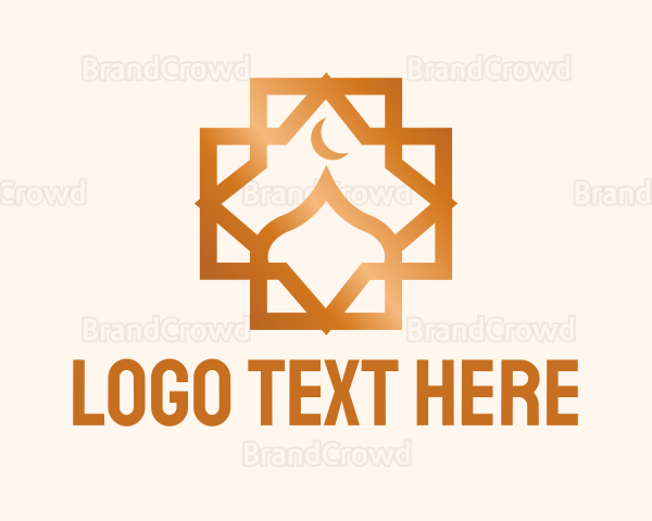 Geometric Muslim Dome Logo