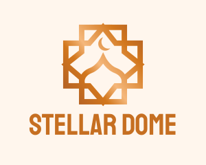 Geometric Muslim Dome logo design