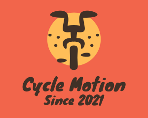 Lion Face Bicycle Painting logo design