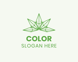 Crystal Cannabis Outline Logo