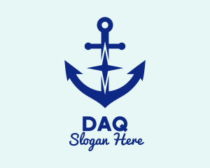 Boat Parts - Blue Anchor Star logo design