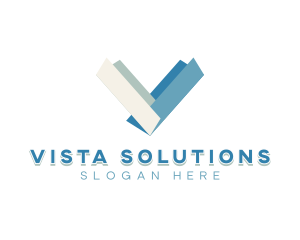 Consulting Agency Letter V logo design