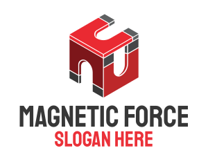 Red Magnetic Box logo design