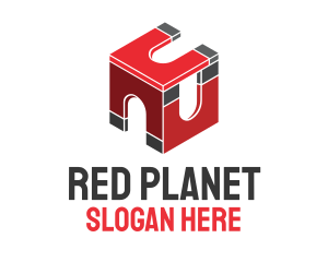 Red Magnetic Box logo design