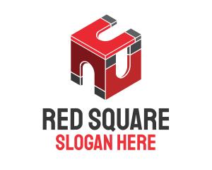 Red Magnetic Box logo design