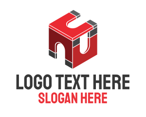 Metal - Red Magnetic Box logo design