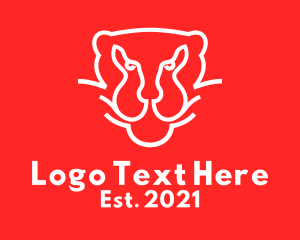 Orange Tiger - Minimalist Wild Panther logo design