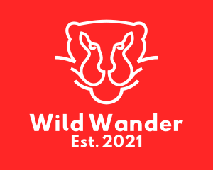 Minimalist Wild Panther  logo design