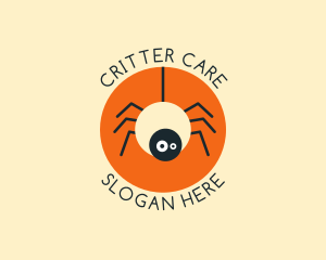 Critter - Cute Spider Cartoon logo design