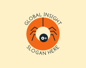 Nursery - Cute Spider Cartoon logo design