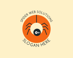 Cute Spider Cartoon logo design