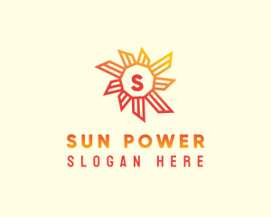 Sun Solar Panel logo design