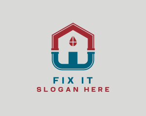 House Pipe Plumbing logo design