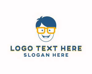 Nerdy - Nerd Eyeglass Boy logo design