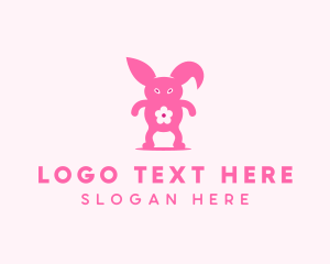 Bloom - Bunny Rabbit Monster logo design